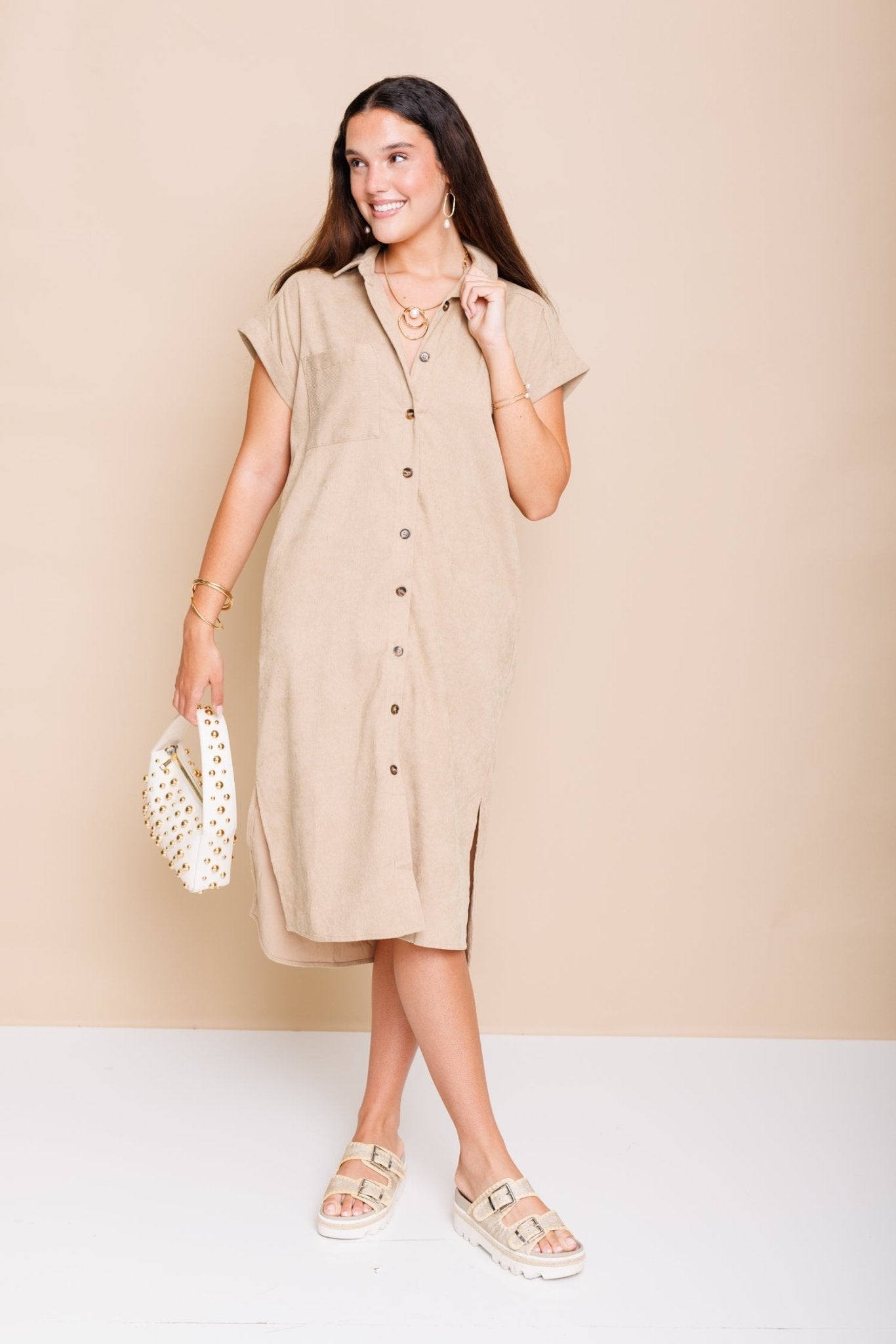 Espresso Midi Dress, CAMEL