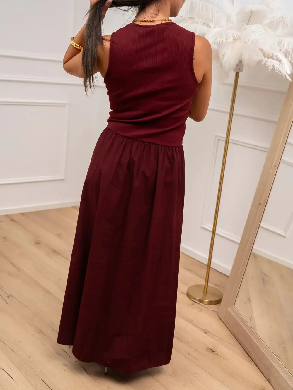 Drift Flowing Midi Cotton Skirt