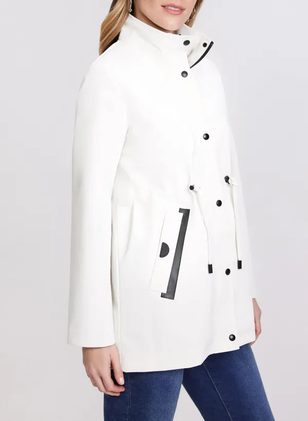 Water-Resistant Hooded Trench Coat