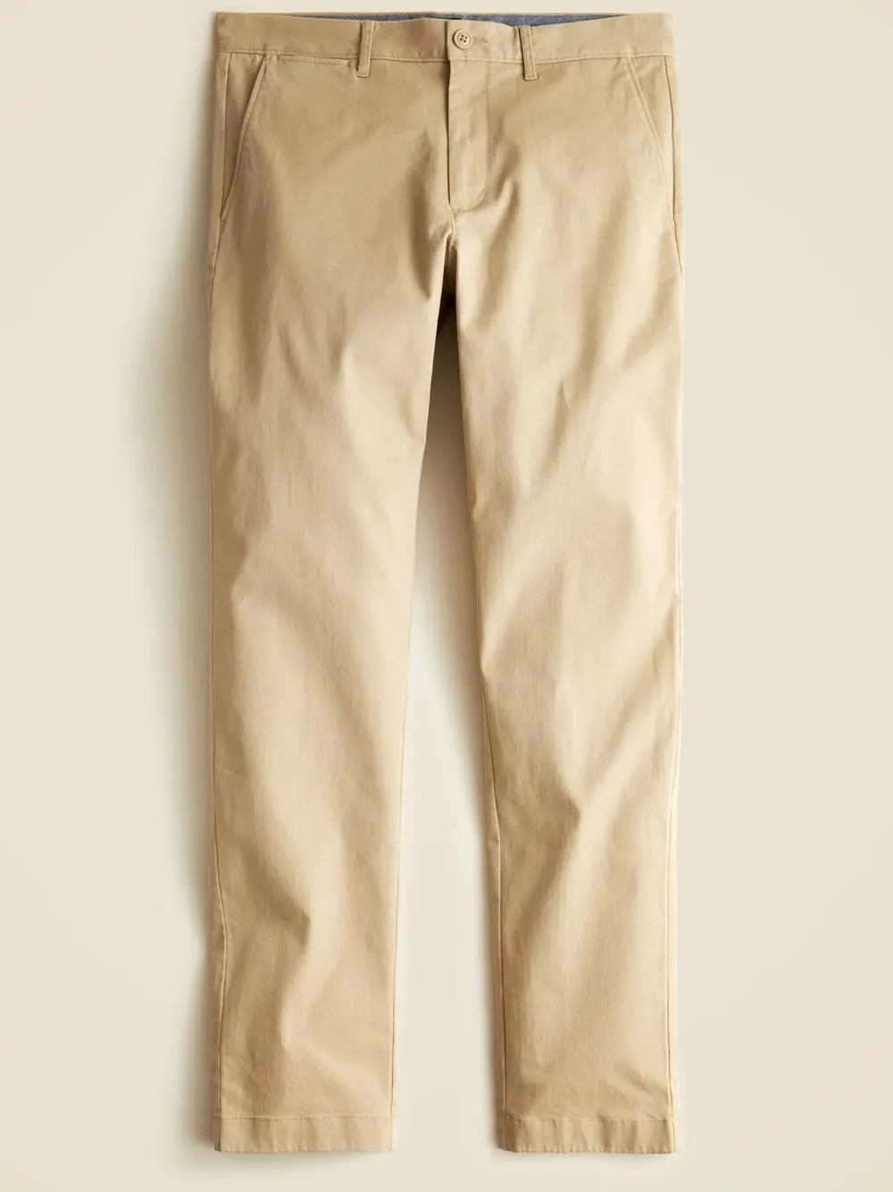 Beige Tapered Leg Men's Casual Pants
