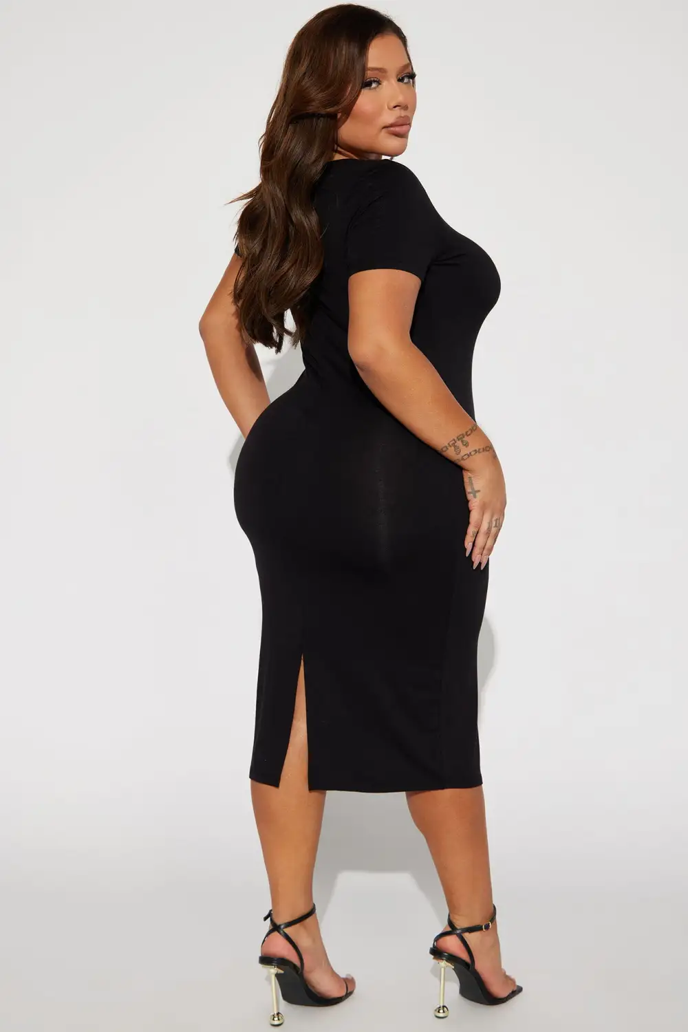 Rochelle Midi Dress - Black