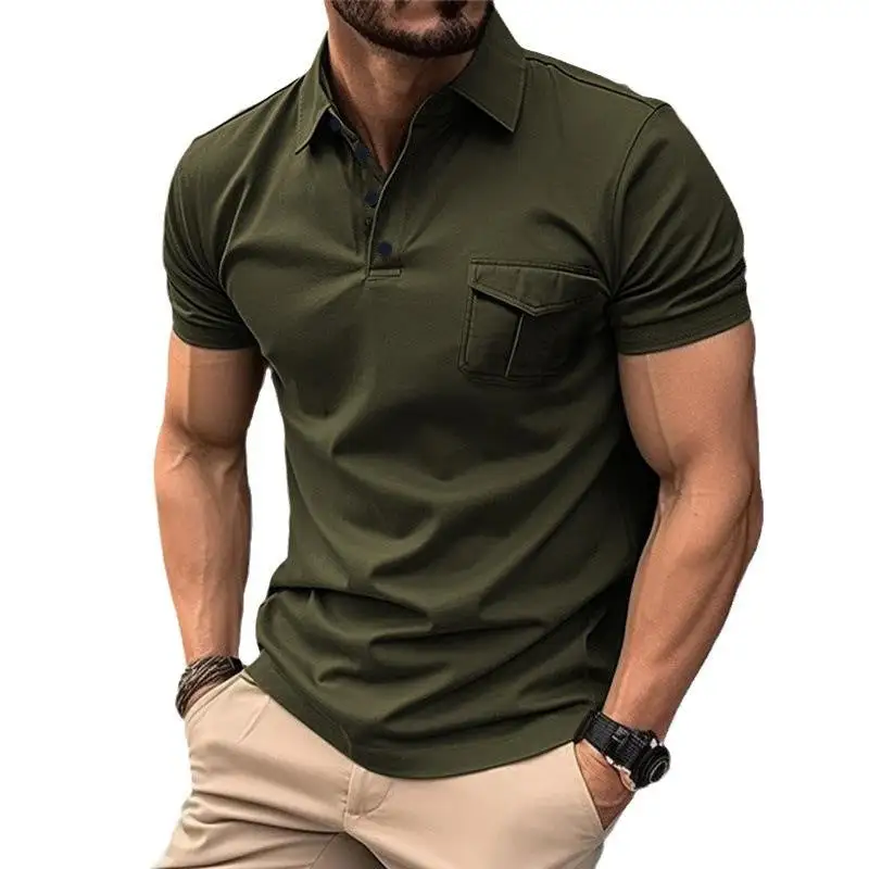 Everyday Short Sleeve Collared Knit Slim Fit Shirt