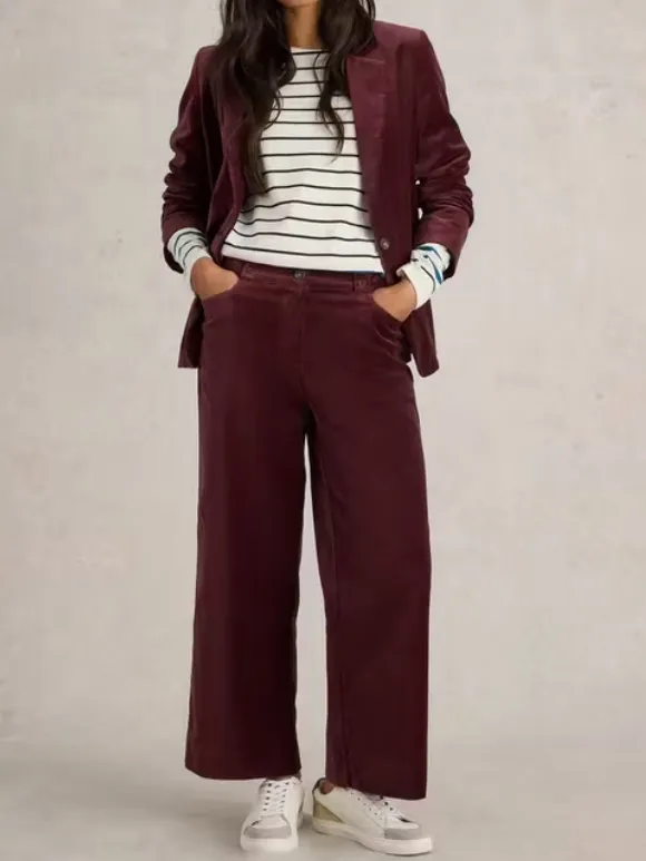 Cropped Velvet Trouser