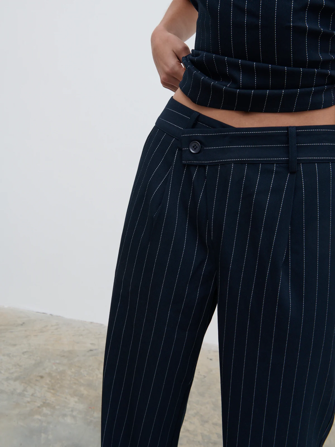 Slouchy Pinstripe Trousers