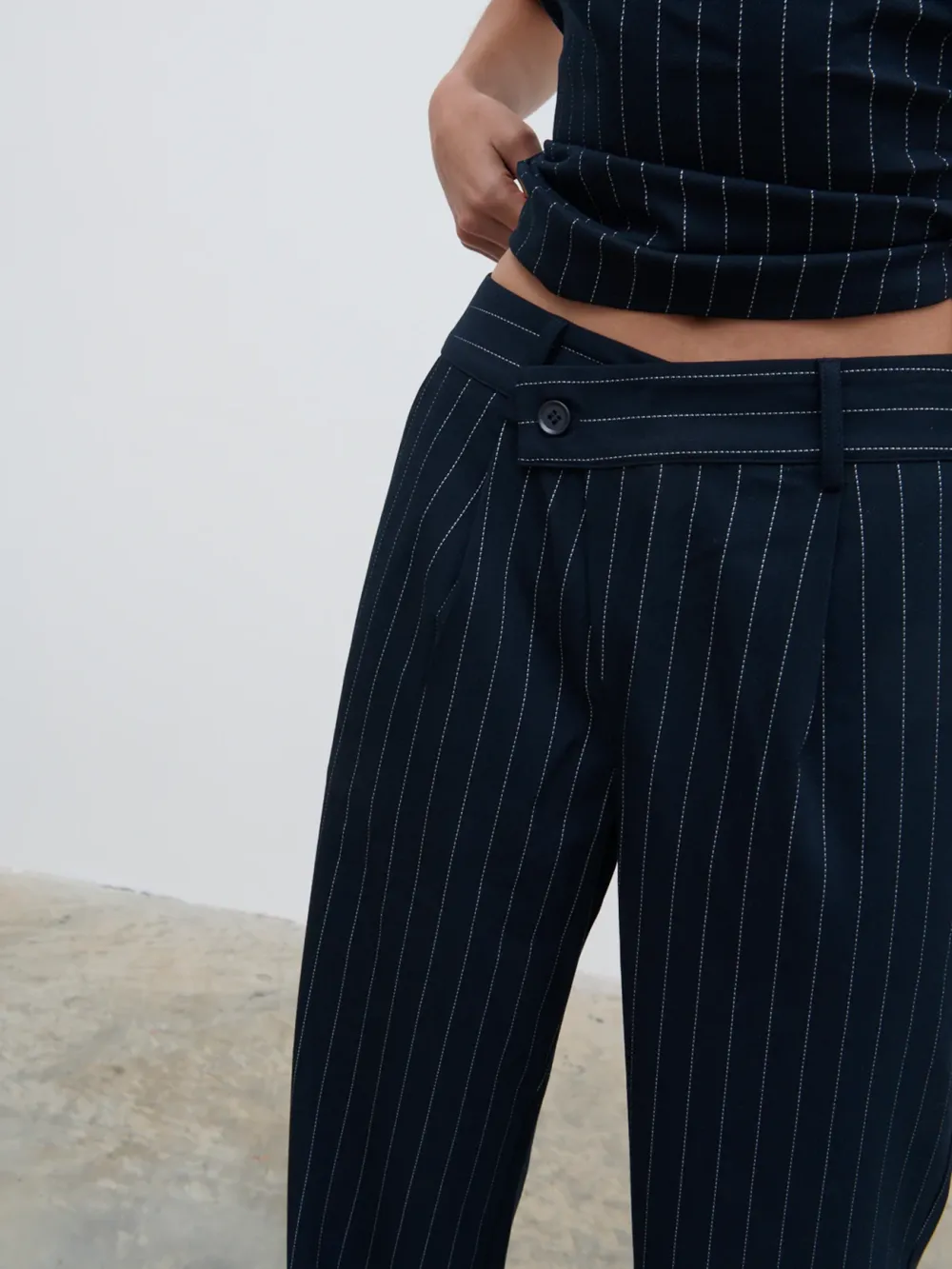 Slouchy Pinstripe Trousers