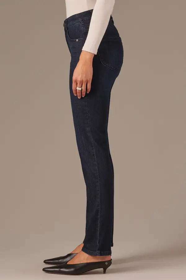 Relaxed Petite Mid Rise Straight Leg Jeans