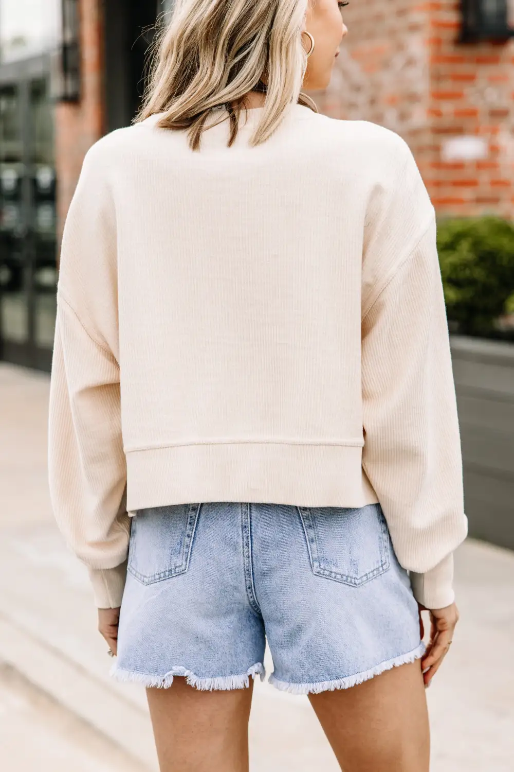 Y'All Natural Graphic Cropped Sweatshirt