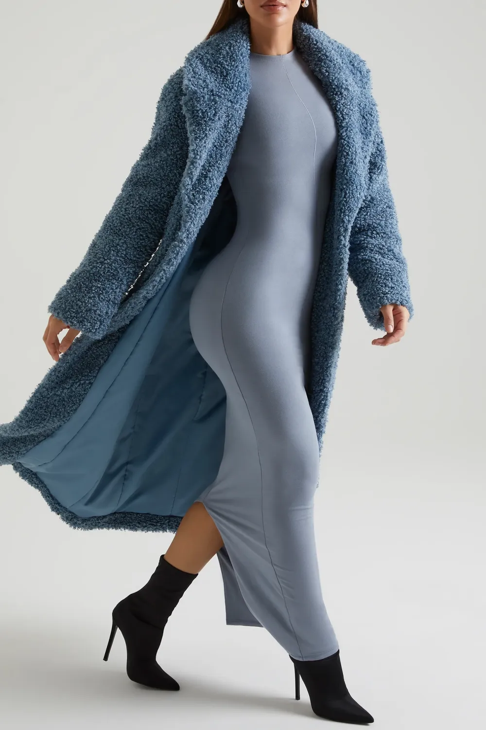 Constant Temperature Lambskin Long Warm Coat