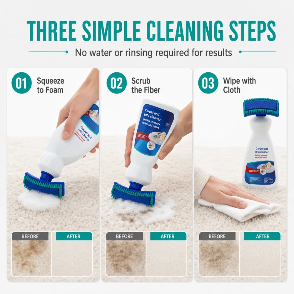 Waterless Fabric & Carpet Foam Cleaner