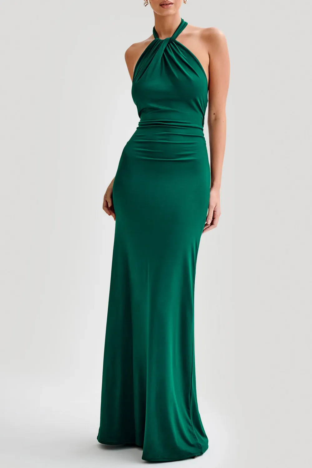 Slinky Halter Maxi Dress