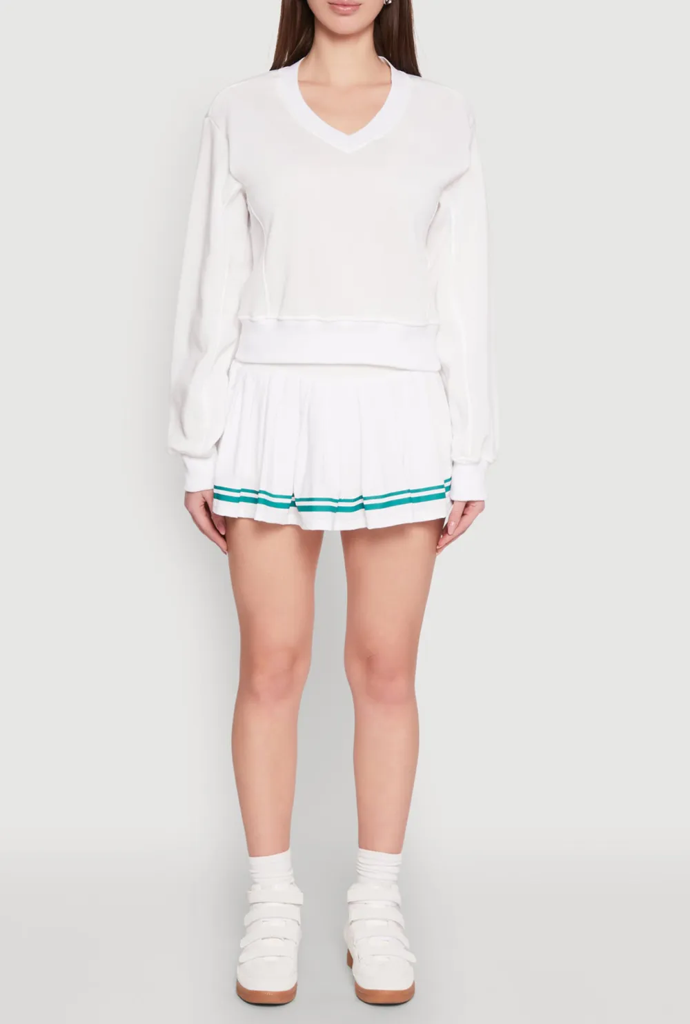 Pleated Short Skirt