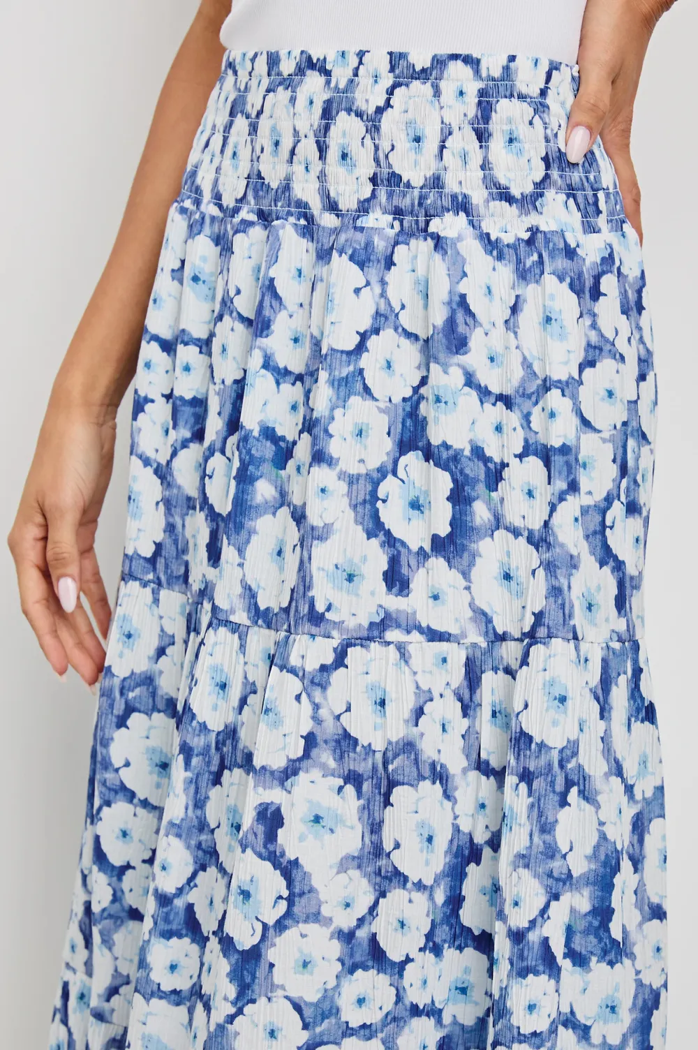 Lace Pleated Double-Layered Women's Midi Skirt