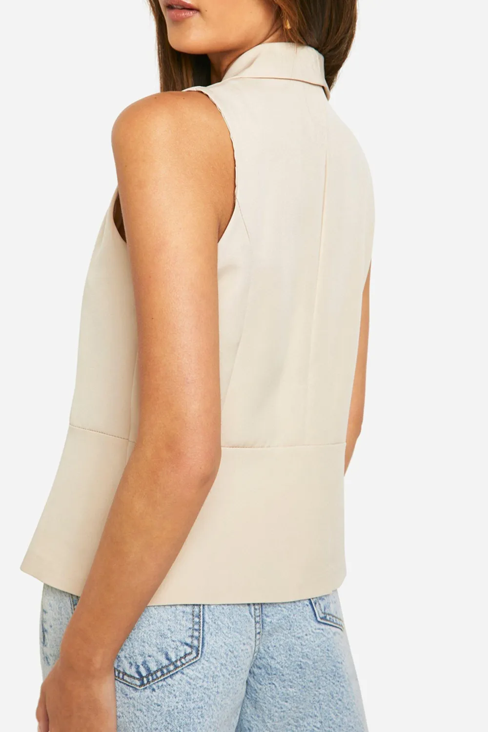 Slim Fit Ladies Large Lapel Fashion Vest