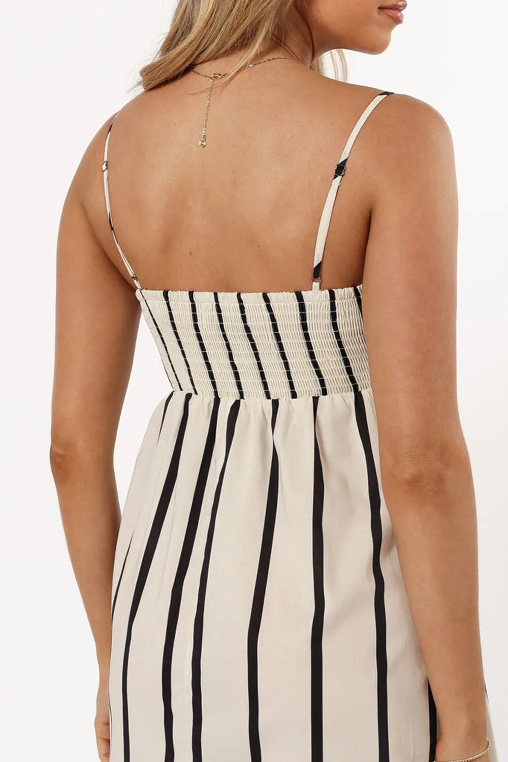 SHANTELLE MIDI DRESS - CREAM STRIPE