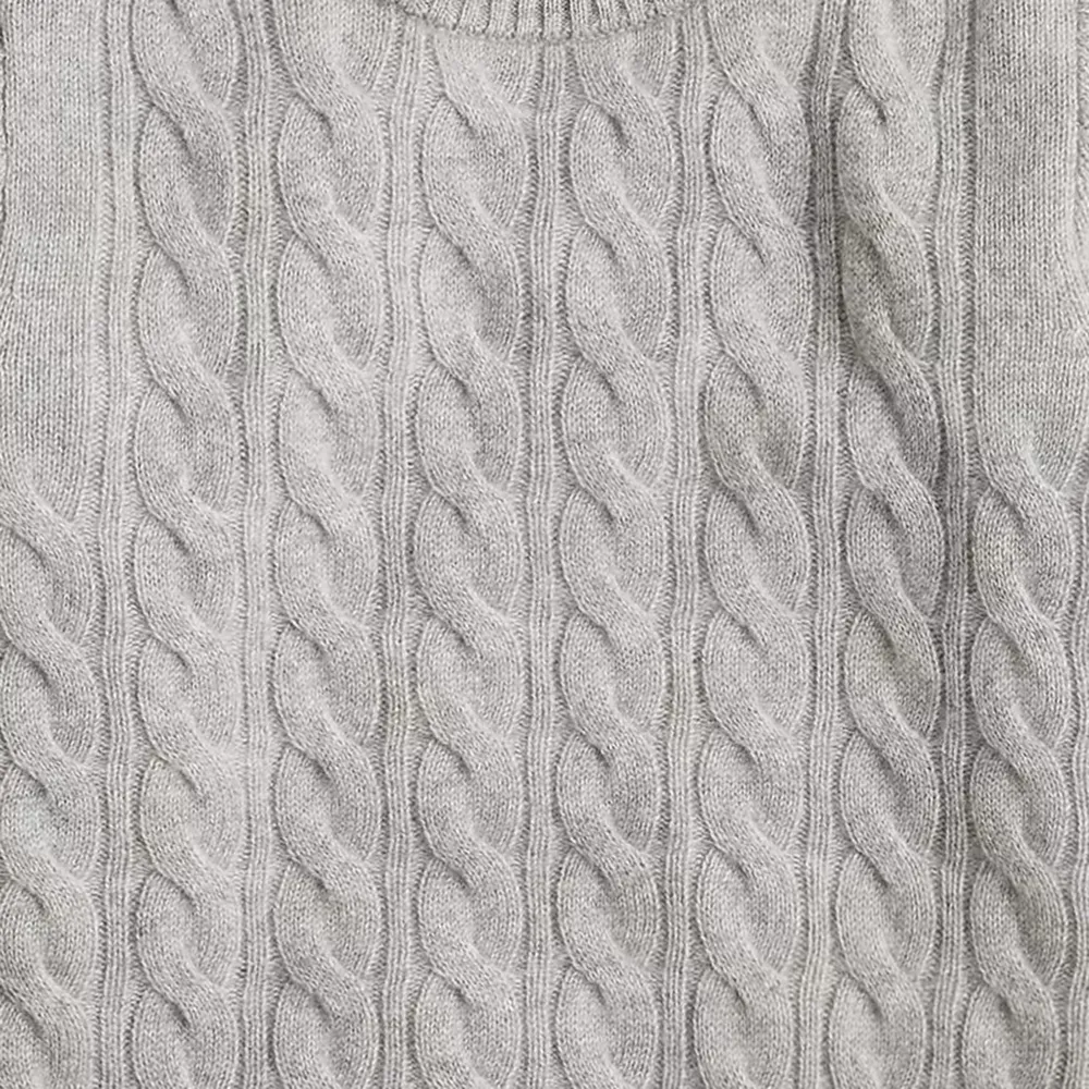 Cashmere cable-knit T-shirt