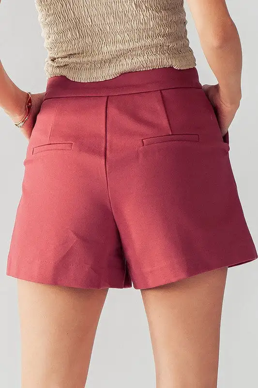 Nylon Roomy Zip Casual Shorts