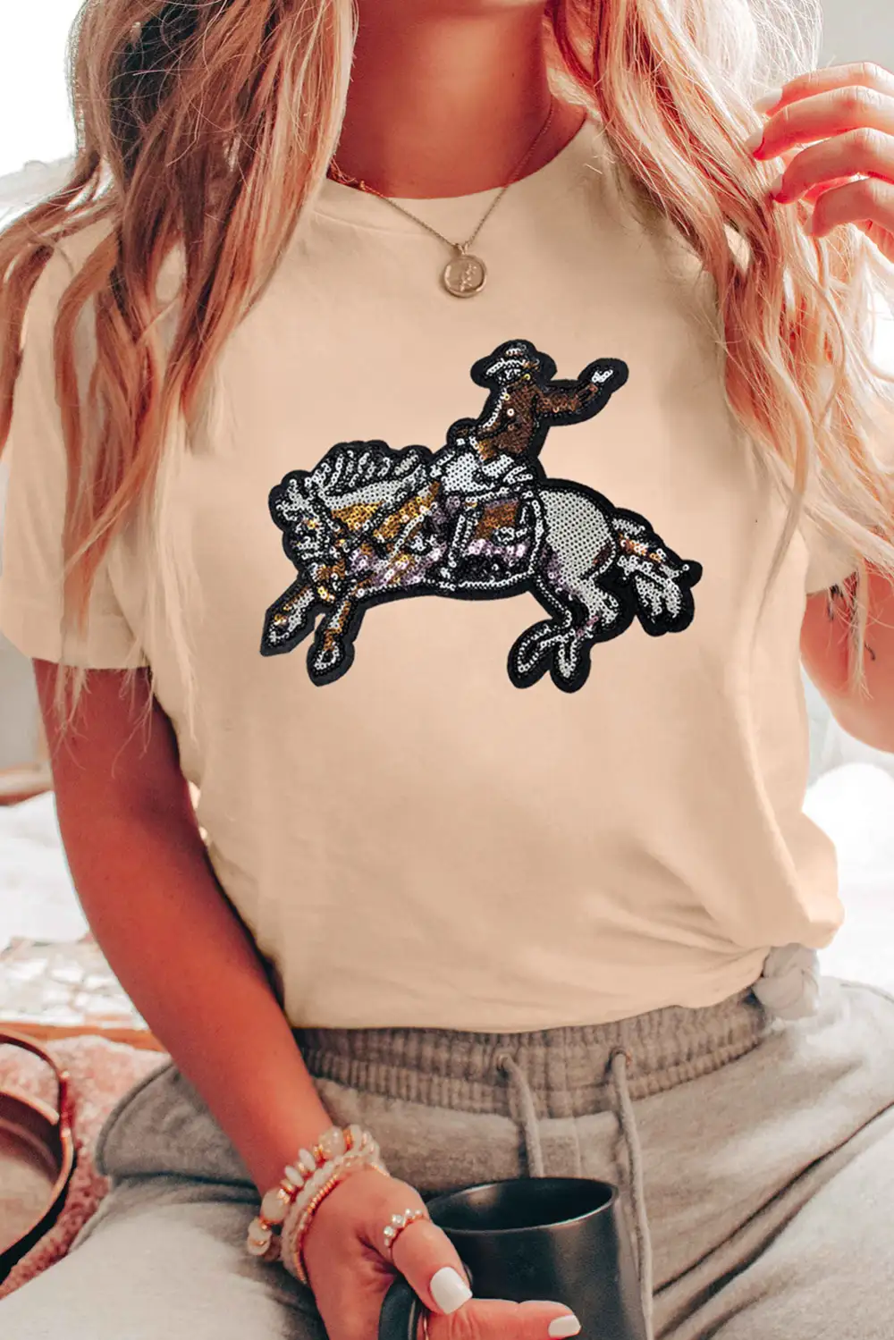 Sequin Rodeo Graphic Crewneck Tee