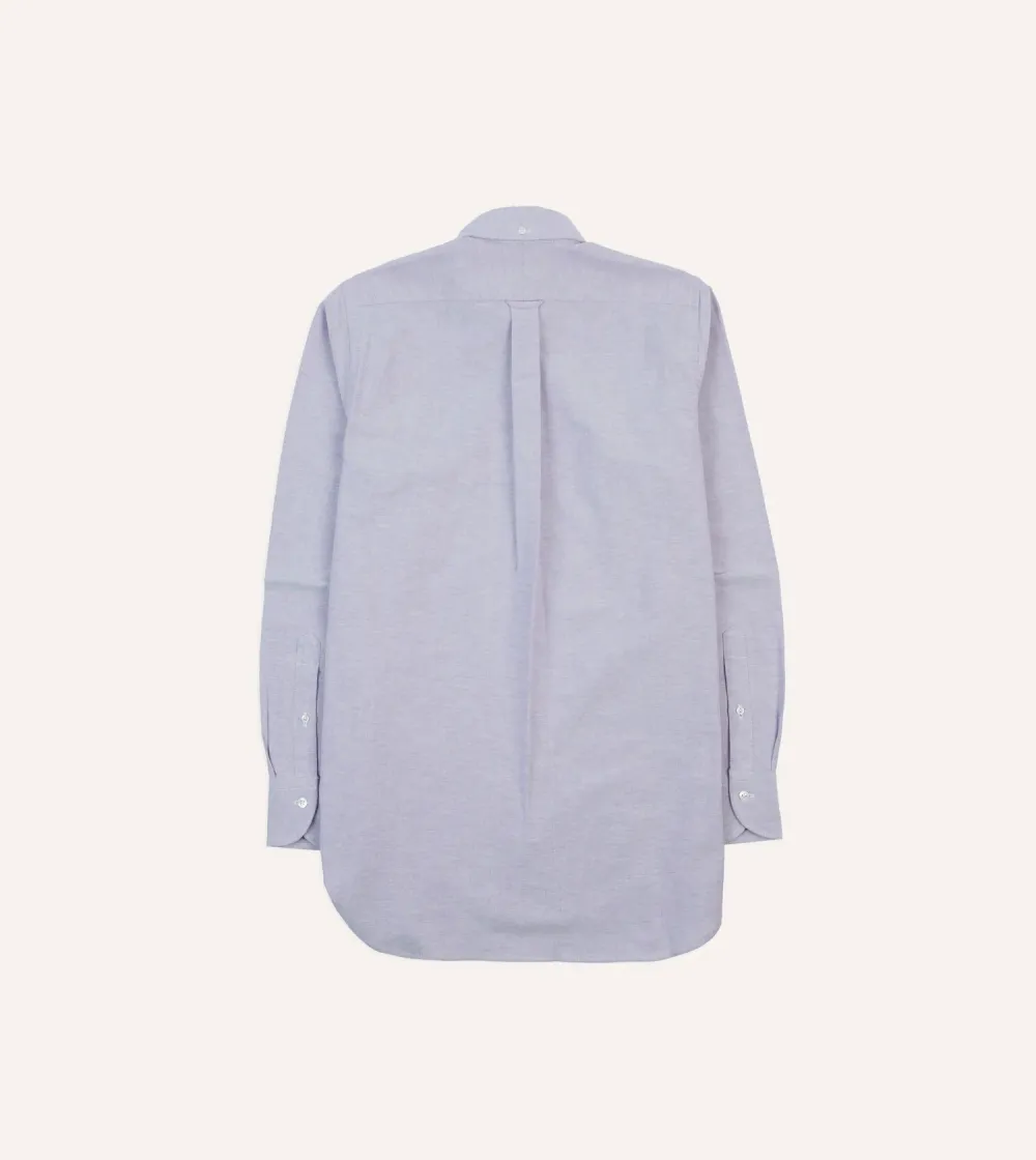 Lilac Button Front Cotton Oxford Cloth Button-Down Shirt