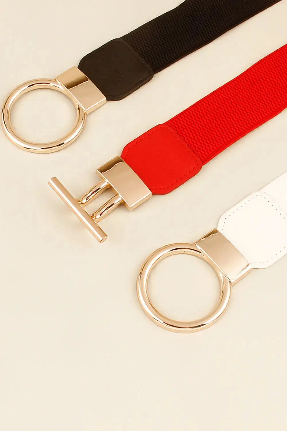 Circle Buckle PU Leather Belt
