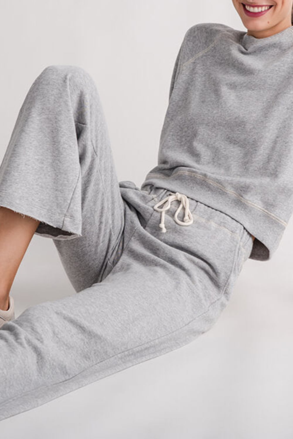 Z Supply Huntington French Terry Sweatpants - classic heather grey