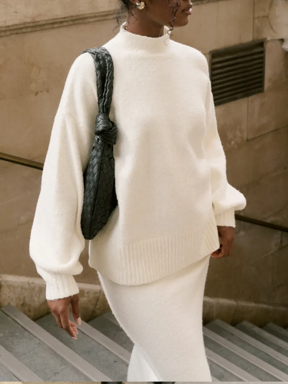 Balloon Sleeve Knit Jumper