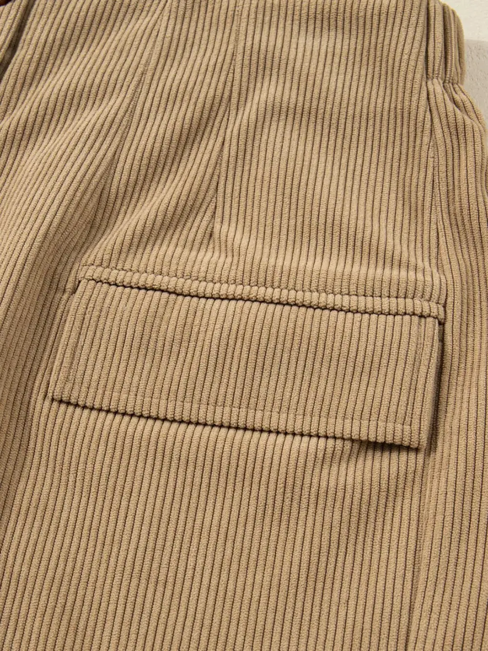 Button Front Corduroy Mini Skirt