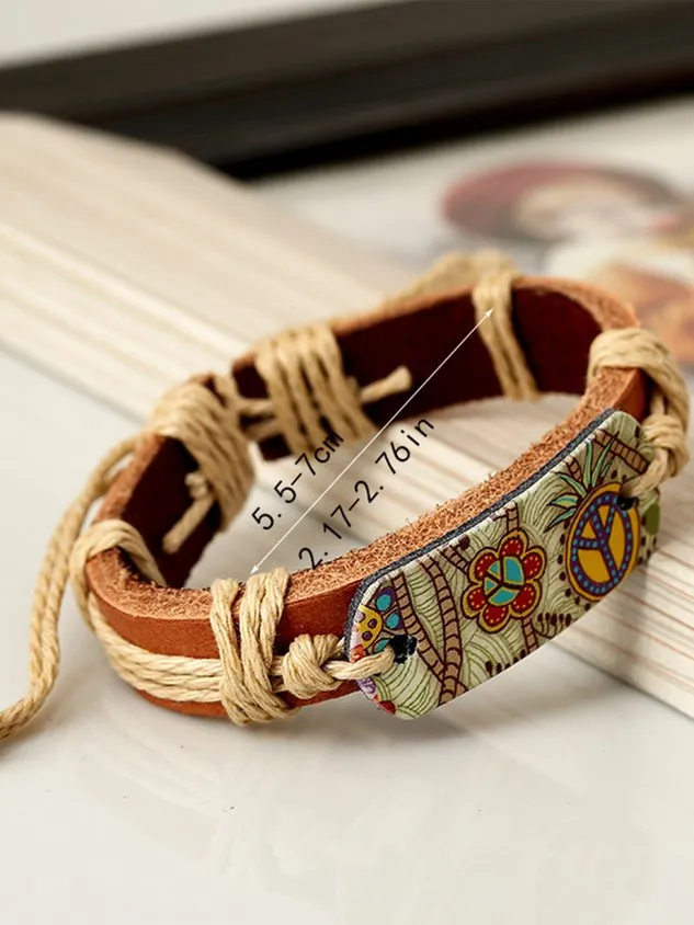 Vintage Twine Braided Leather Bracelet