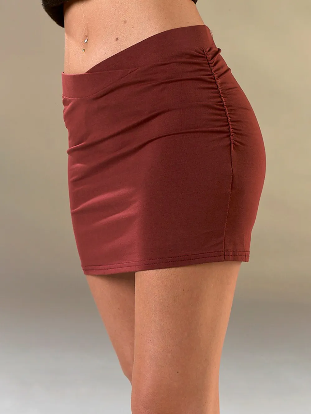 Mini Skirt With Pleated Details