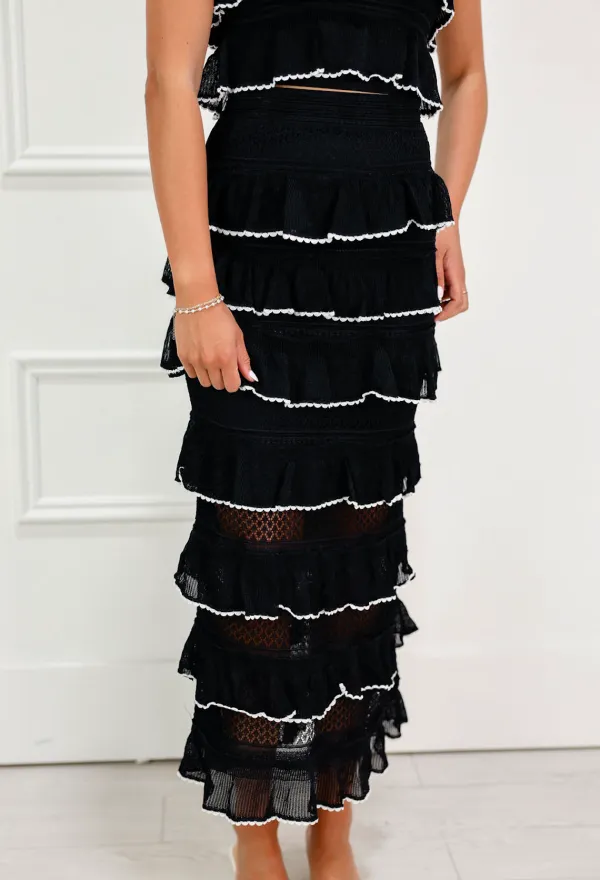 Smooth Tiered Skirt Set