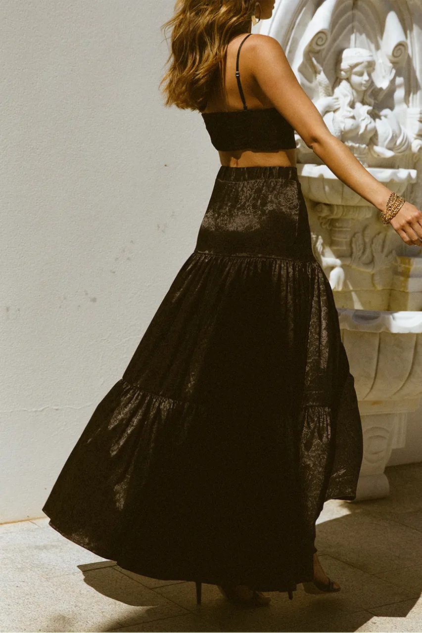 Strapless Satin Feel Cropped Bralette Top
