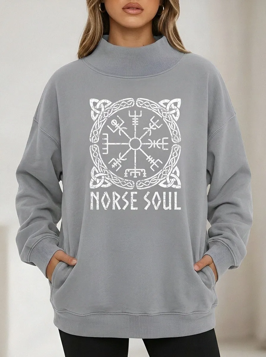Norse Soul Viking Compass Casual Hoodie Sweatshirt