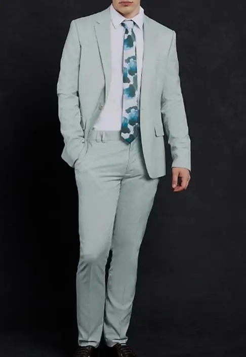 Men's Tight Fit Stylish Green Suit