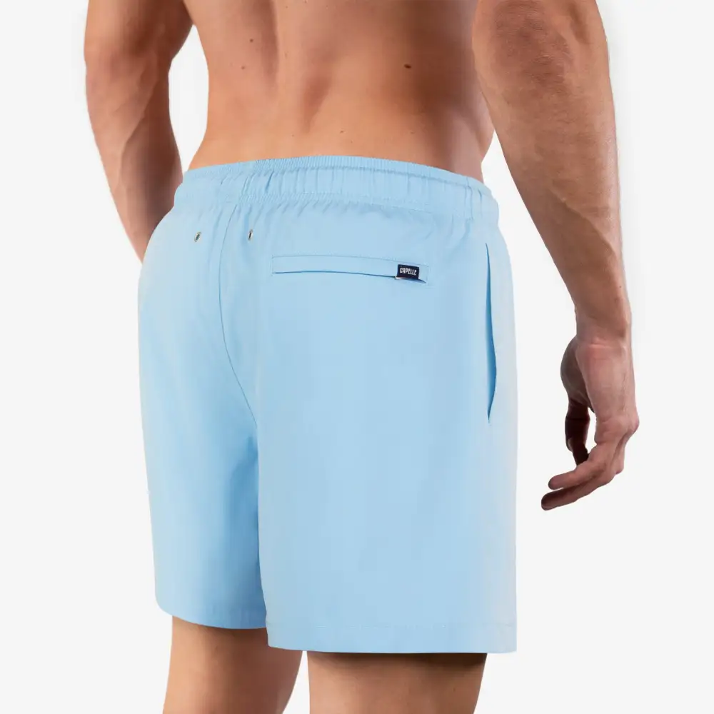 Blue Mid-Length Hybrid Short