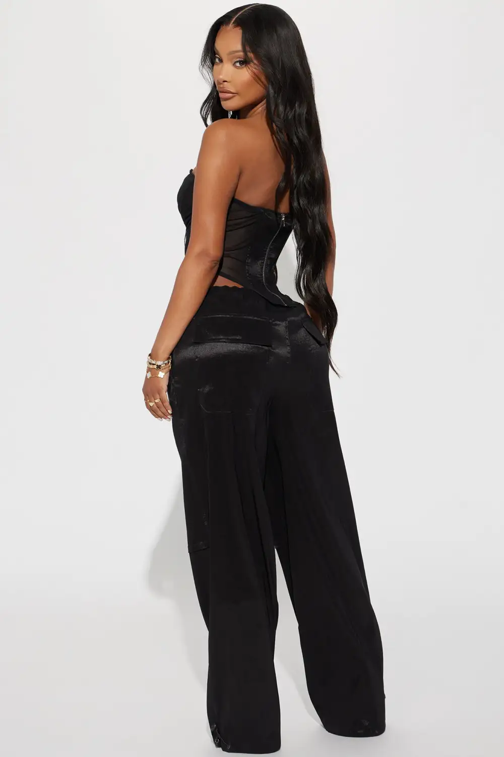 Not Letting Go Pant Set  - Black