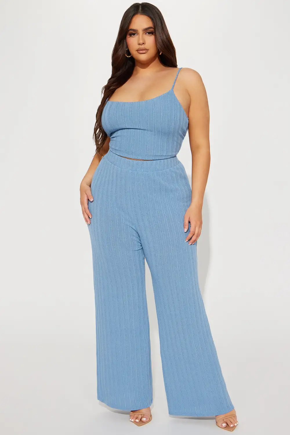 At The Spot Pant Set  - Blue