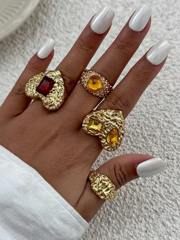 Geometric Contemporary Polished Ring