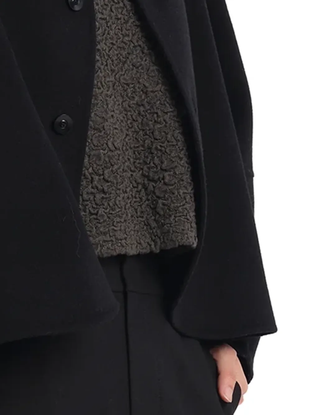 Cropped Wool Blend Jacket