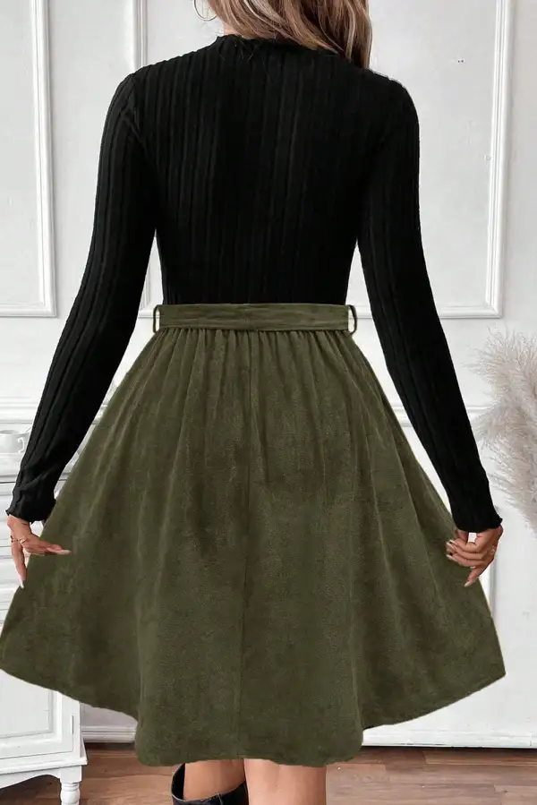 Sleek Fitted Flared Dress