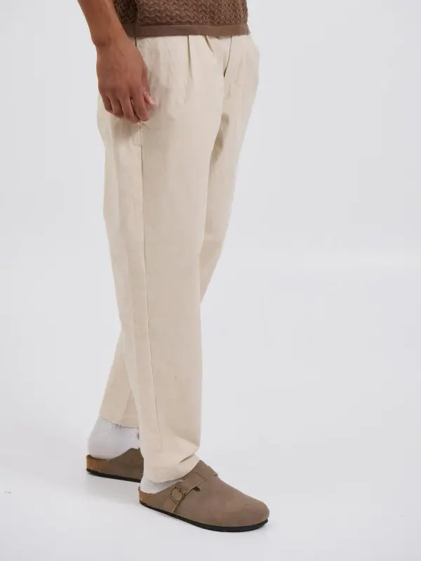Simple And soft Daily Slim Ivory Pant
