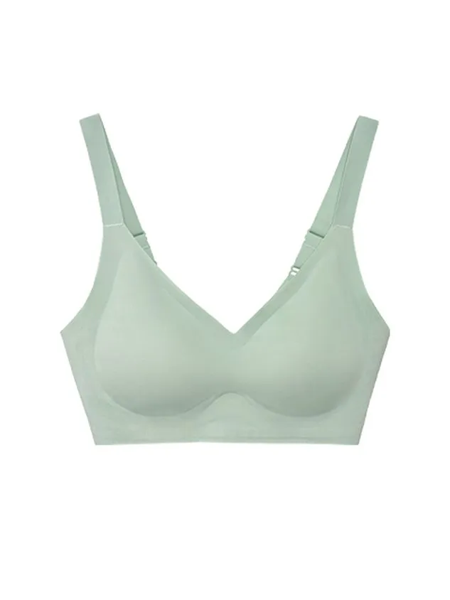 Breathable Comfortable Detachable Teardrop Molded Cup Seamless  Bra & Bralette