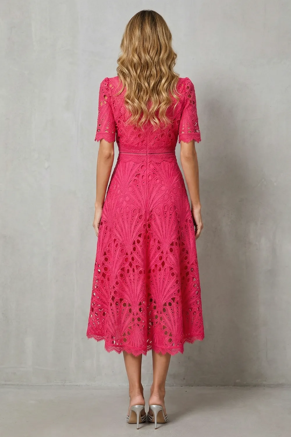 Lace Detail Midi Dress