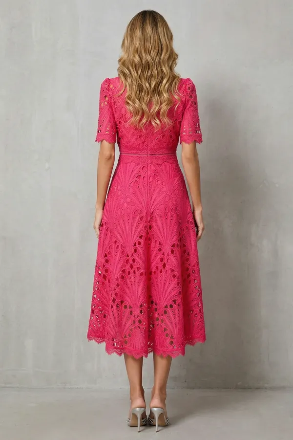 Lace Detail Midi Dress