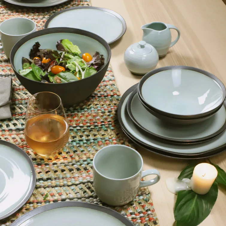 Euro Ceramica Diana Porcelain China Dinnerware Set - Service for 4