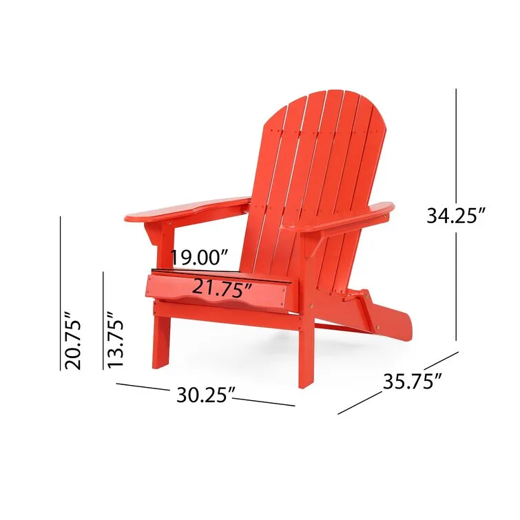 Woking Acacia Outdoor Adirondack Chair Set