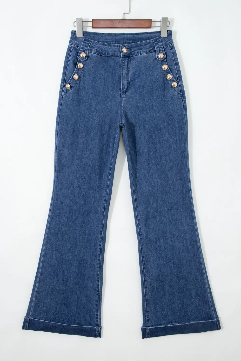 Wide Leg Denim Trousers