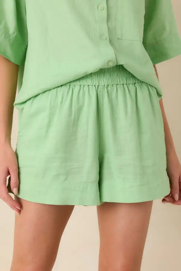 Relaxed Linen Blend Shorts