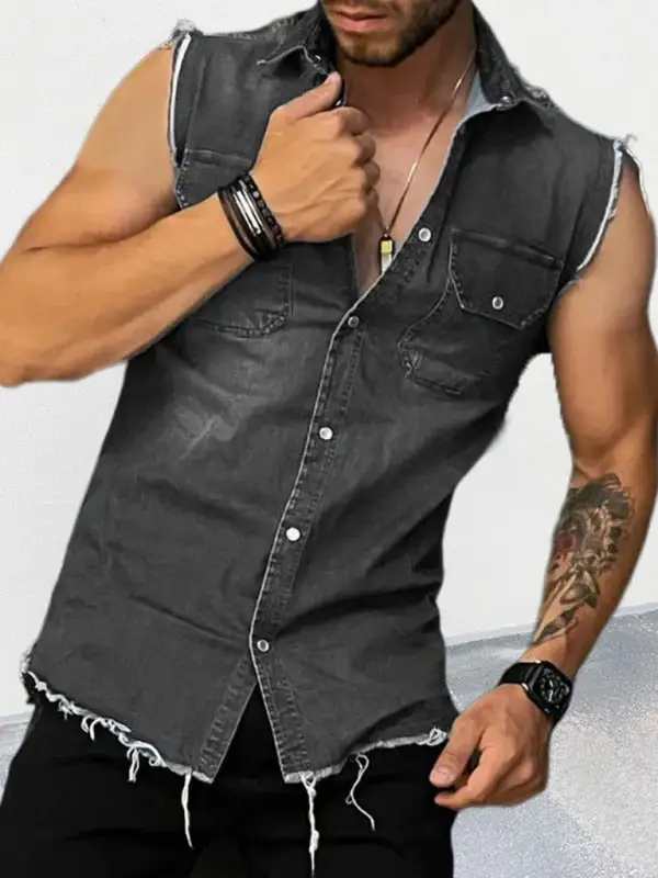Lapel Collar Jeans