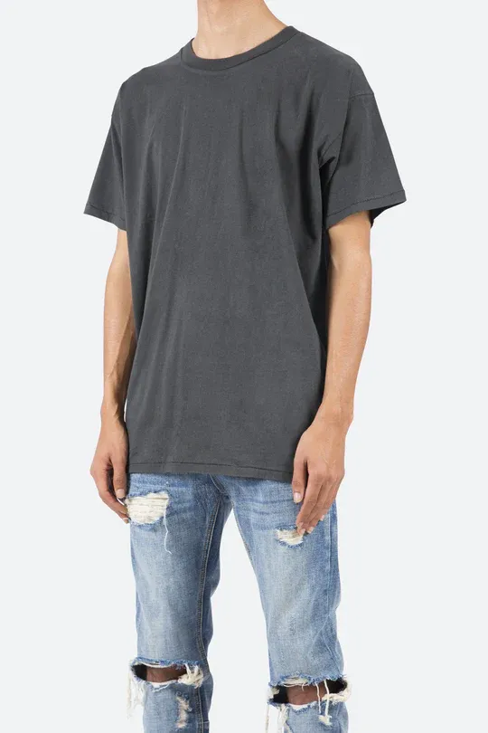 CHARCOAL GRAY OVERSIZED CREW NECK T-SHIRT