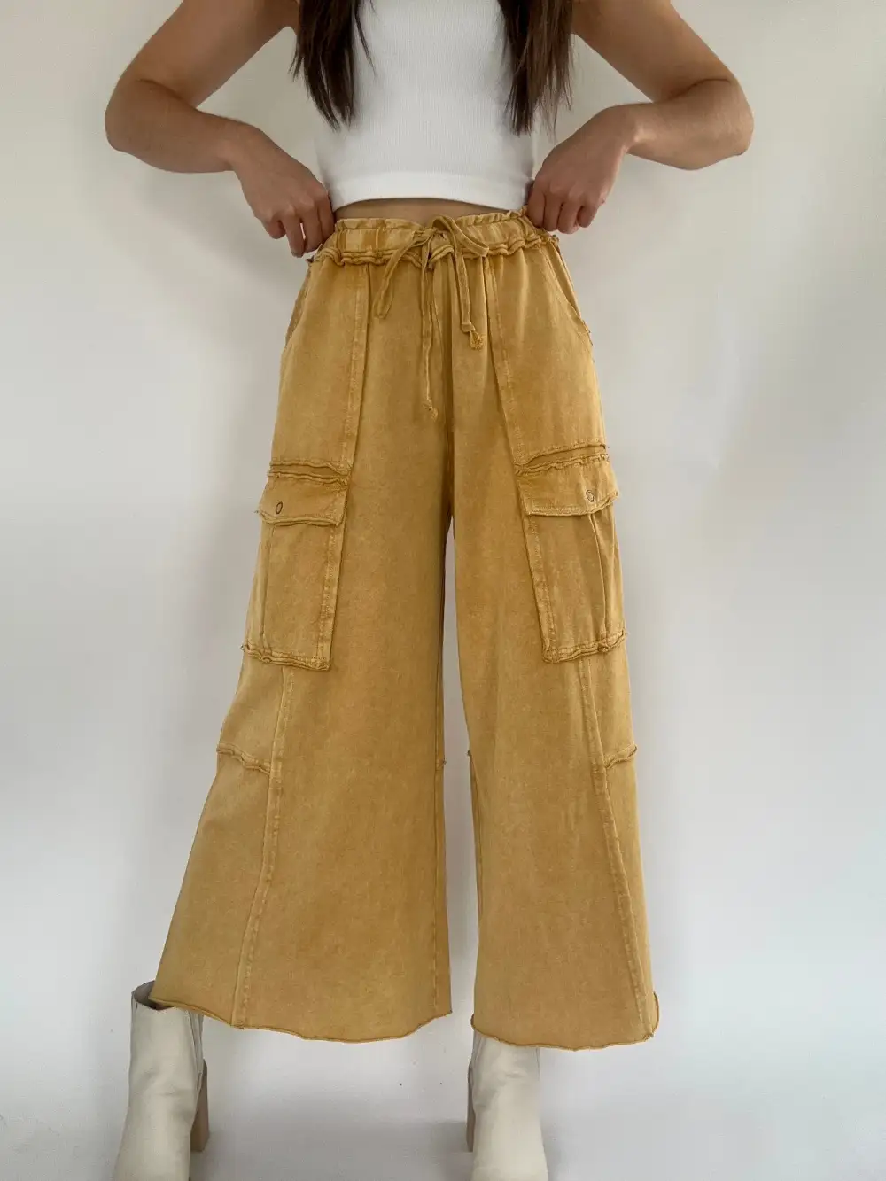 Relaxed Straight Leg Utility Pants