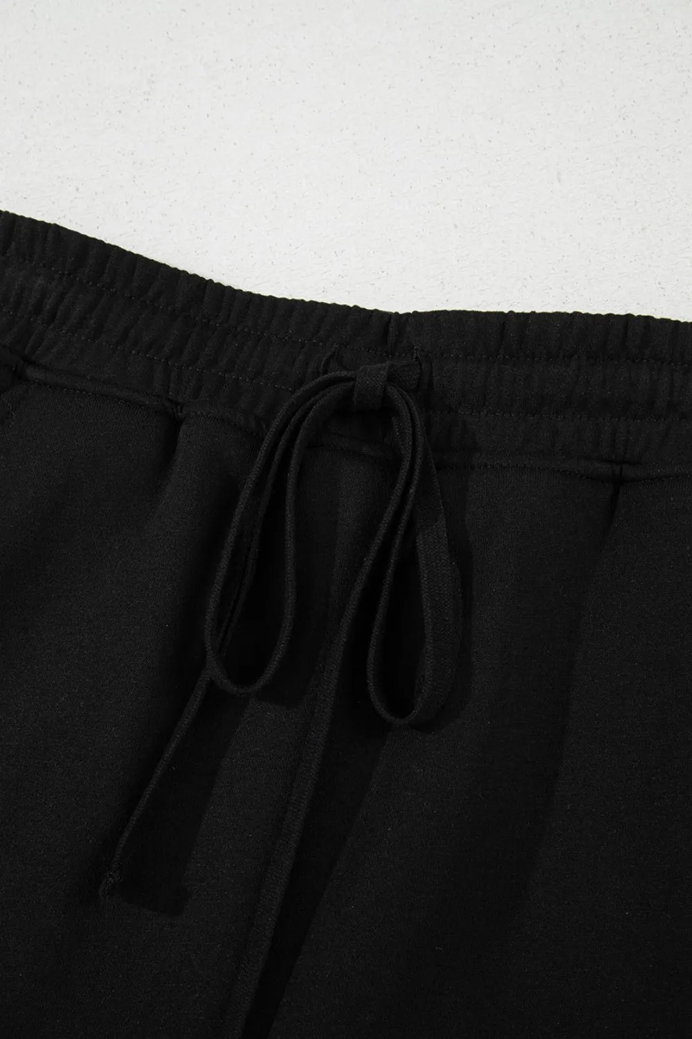 French Terry Drawstring Mini Skort with Pockets